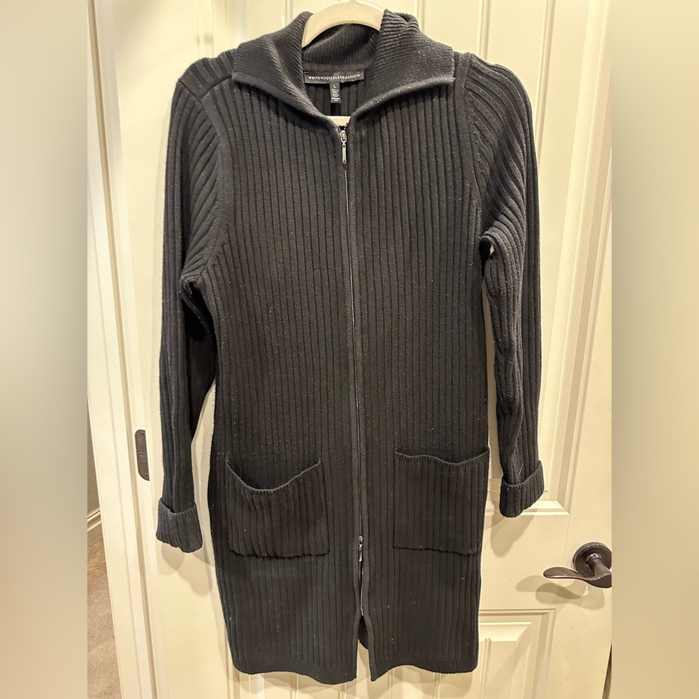White House Black Market Double Zip Up Cardigan